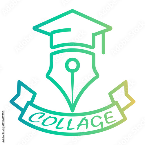 mortarboard Line Gradient Icon