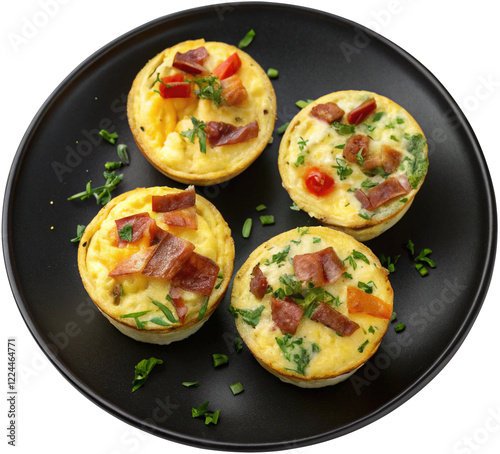egg muffins or egg bites with bacon cheese