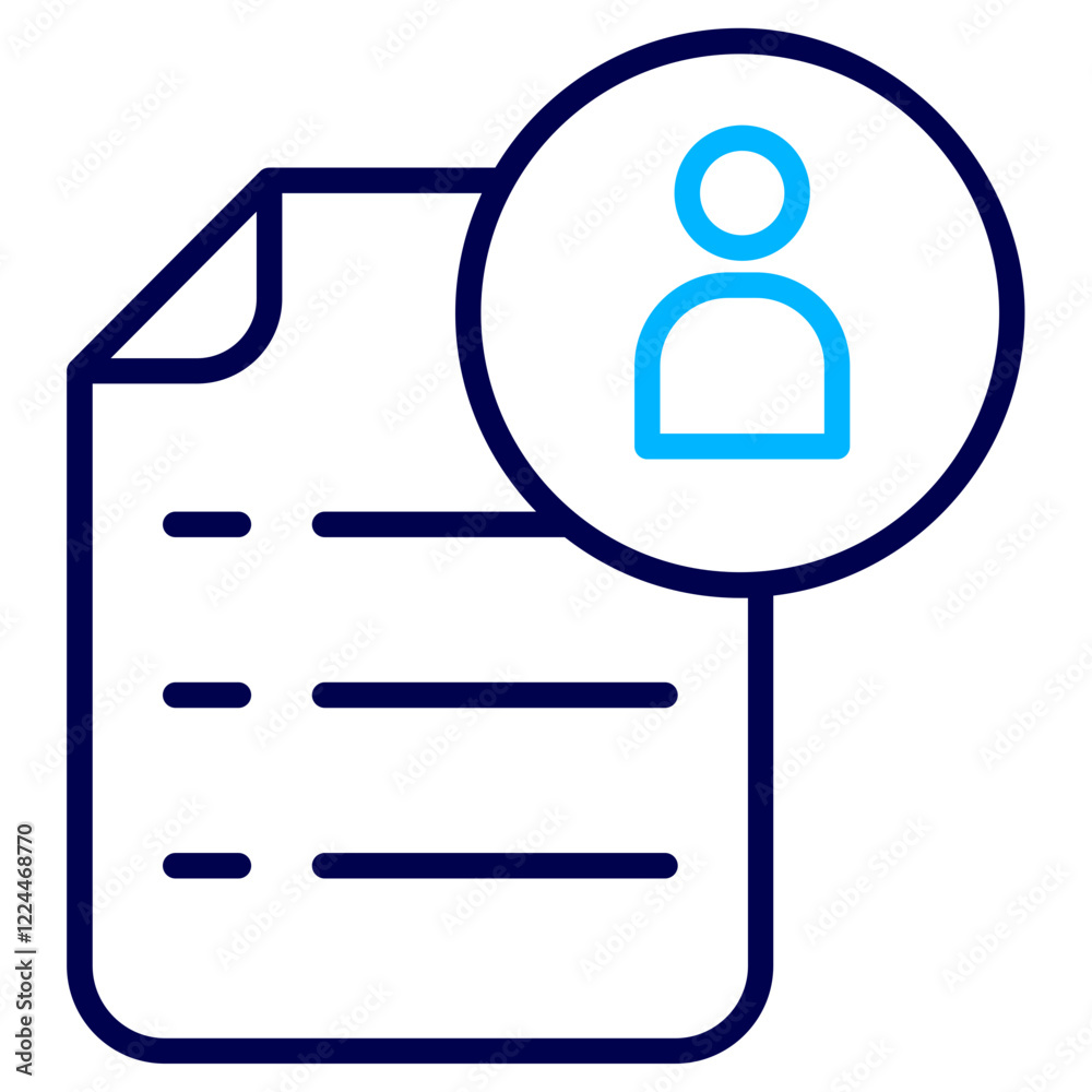 Admin Document Outline Color icon Admin Document Outline Color icon