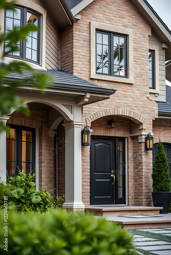 Elegant Brick House Exterior: Modern Home Design and Architecture