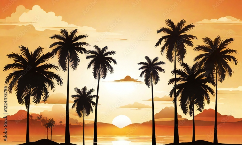 Obraz premium sunset on the beach