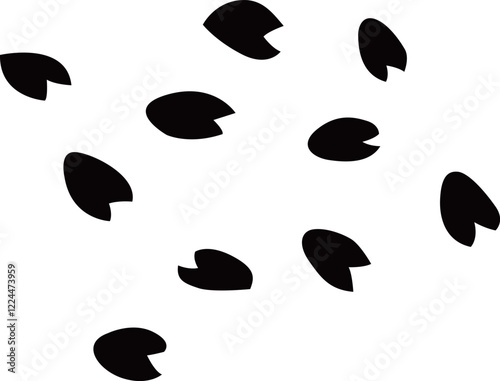 桜の花びらのベクターイラスト