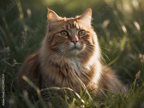 cat in the grass