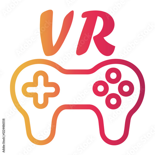 joystick Line Gradient Icon