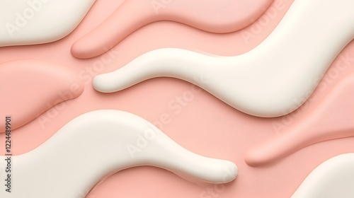 Abstract Pink and White Wave Background Design