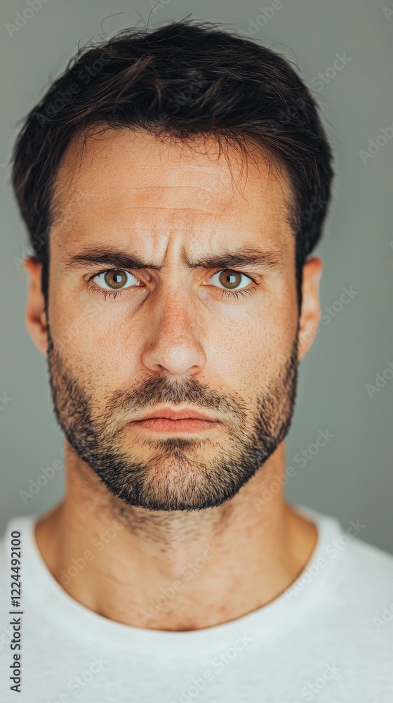 Obraz premium Jealous Expression of Neglect Emotional Struggle in a Studio Setting