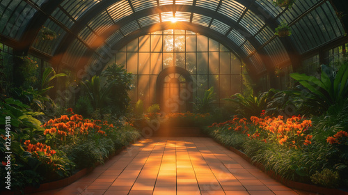 Golden Sunbeams in the Greenhouse