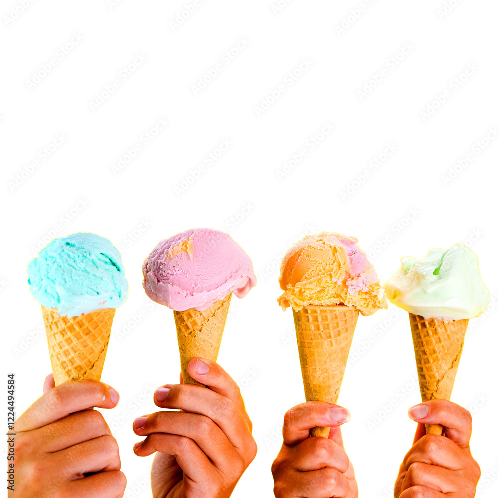 ice cream cone in hands ice cream cone in hands