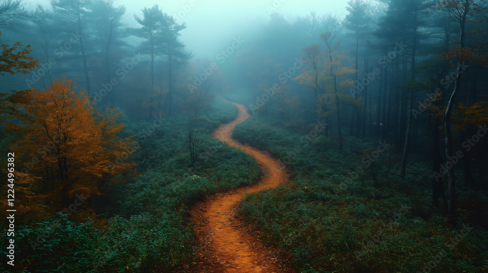 Fototapeta premium Misty Forest Path