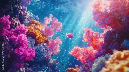 Wallpaper Mural Vibrant Coral Reef Underwater Paradise: A Stunning Display of Nature's Beauty Torontodigital.ca
