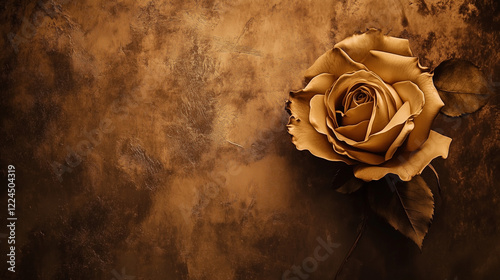 rose petals on wooden background