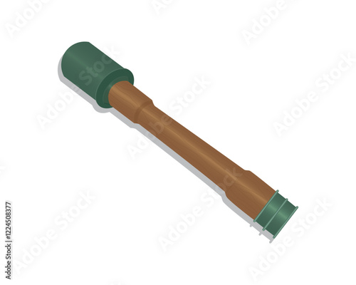 vector design of a stick grenade usually functioning as an explosive or bomb that was used during the second world war in Europe 