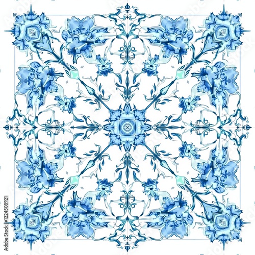 Look Alike Blue Rose Pattern