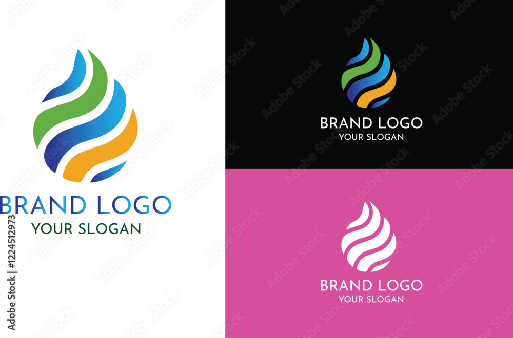 Obraz premium Water drop logo icon set vector