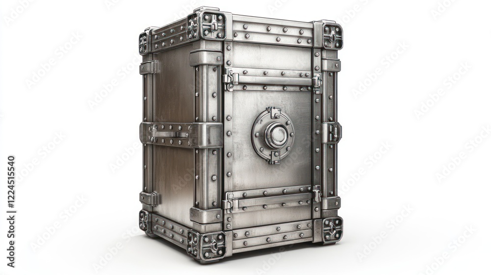 Fototapeta premium Metal vault; strongbox; secure storage.