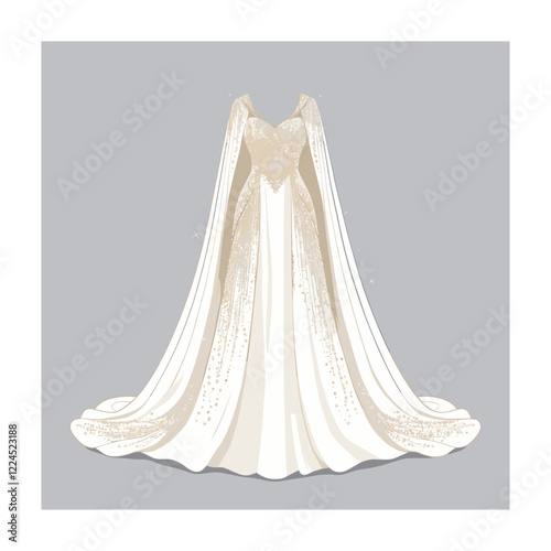 Bridal fashion and accessories vector illustration