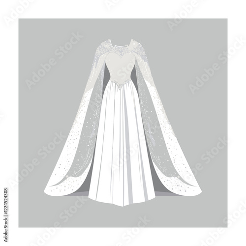 Bridal fashion and accessories vector illustration