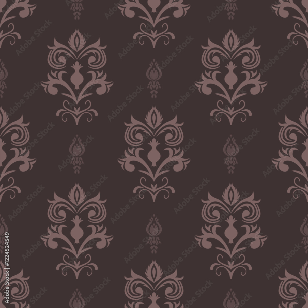 Classic Damask Seamless Pattern - Vector Illustration for Elegant Textile Design Classic Damask Seamless Pattern - Vector Illustration for Elegant Textile Design