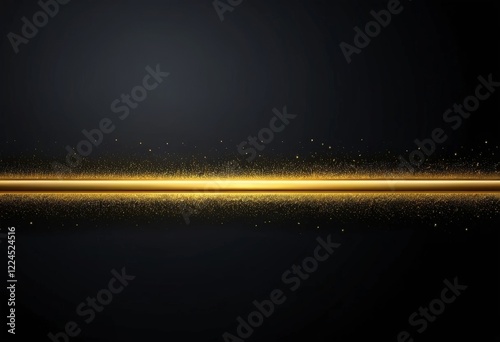 A shimmering gold strip glows against a dark background, creating an elegant atmosphere, suitable for festive themes, invitations, or luxury branding.