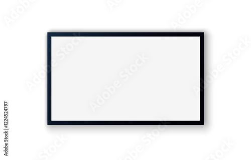 TV screen PNG. Modern stylish LED LCD panel. Large computer monitor display mockup.TV template. Vector illustration of a plasma TV monitor on a transparent background.	
