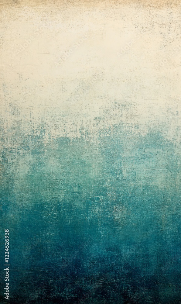 Obraz premium Abstract vintage beige to teal gradient textured background, ideal for design projects
