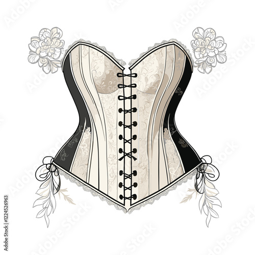 Bridal fashion and accessories vector illustration