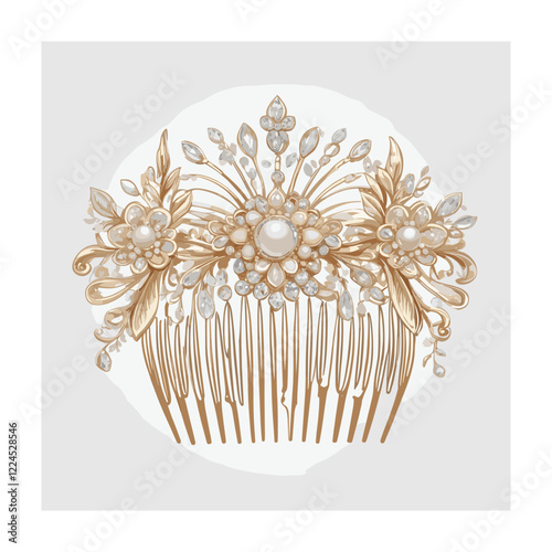 Bridal fashion and accessories vector illustration