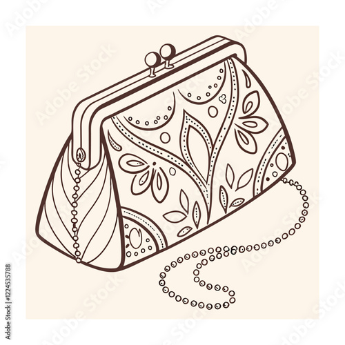 Bridal fashion and accessories vector illustration