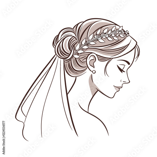 Bridal fashion and accessories vector illustration