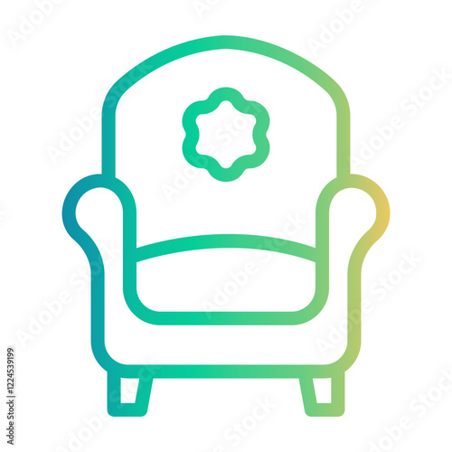 armchair Line Gradient Icon