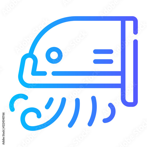 hand dryer Line Gradient Icon