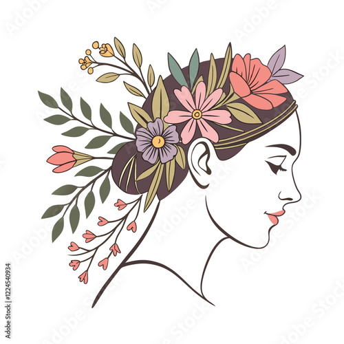 Bridal fashion and accessories vector illustration