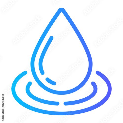 water drop Line Gradient Icon