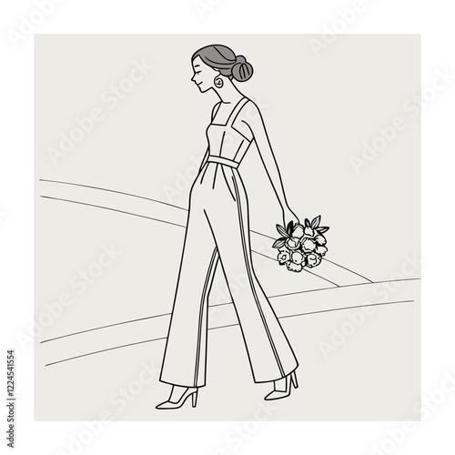 Bridal fashion and accessories vector illustration