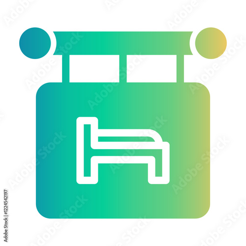 hotels sign Gradient icon