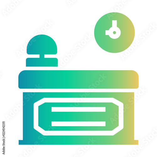 reception desk Gradient icon