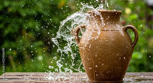 water in a fountain