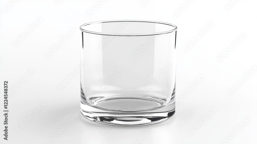 Empty Glass on White Background Empty Glass on White Background