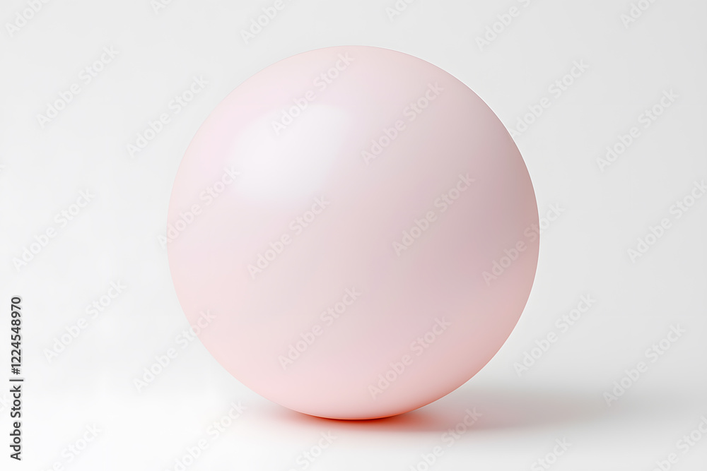 Fototapeta premium Matte color glass ball, isolated on a white background