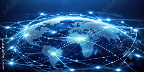 A globe with interconnected communication lines, symbolizing the global reach and instant connections facilitated by online communication