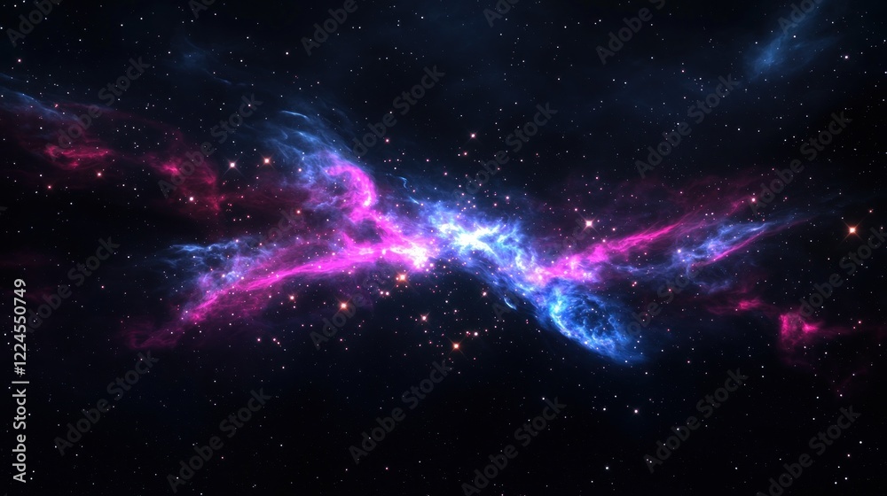 Naklejka premium Cosmic Nebula in Deep Space