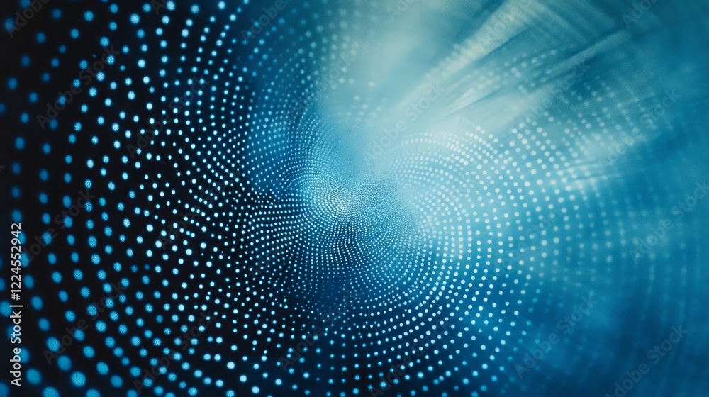 Minimalistic blue background with faint dotted patterns forming a geometric design Minimalistic blue background with faint dotted patterns forming a geometric design