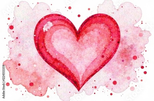 Valentine's Day Background With Hearts and Flowers.