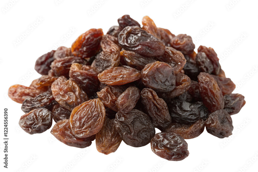 Pile of Raisins Isolated on Transparent or White Background for Healthy and Sweet Food Designs. Pile of Raisins Isolated on Transparent or White Background for Healthy and Sweet Food Designs.