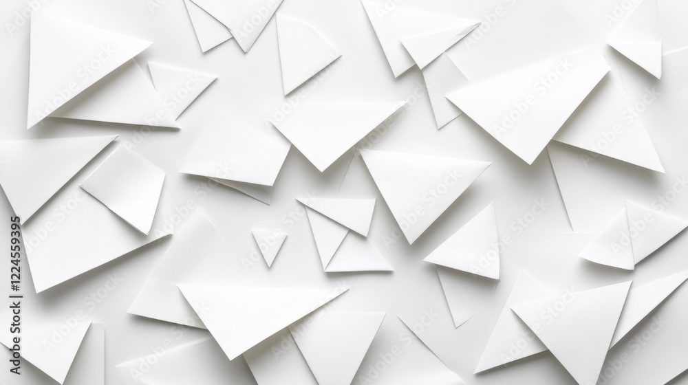 Abstract White Triangles Background