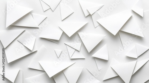 Abstract White Triangles Background