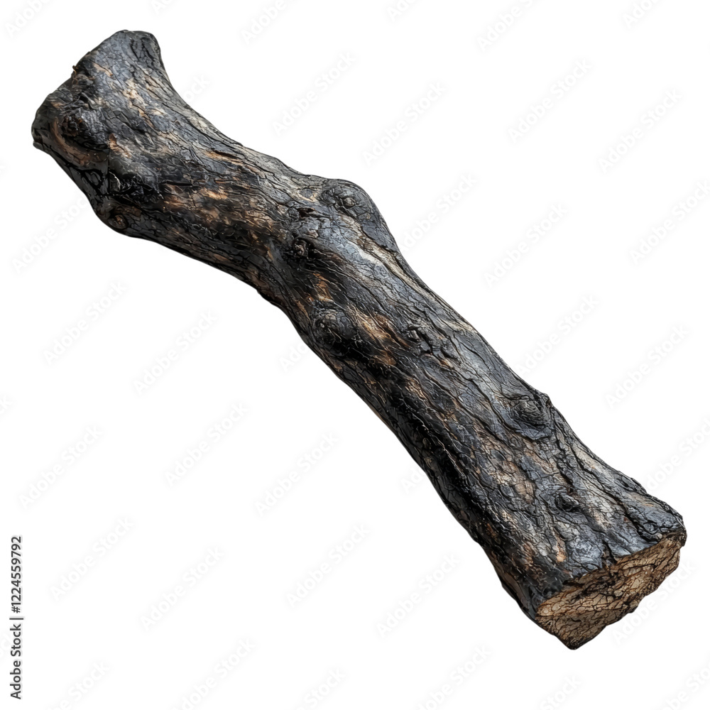 Dark Textured Log with Detailed Grain and Bumps Dark Textured Log with Detailed Grain and Bumps