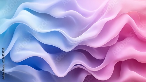 Modern abstract business card background with gradient waves in soft blue and purple tones 