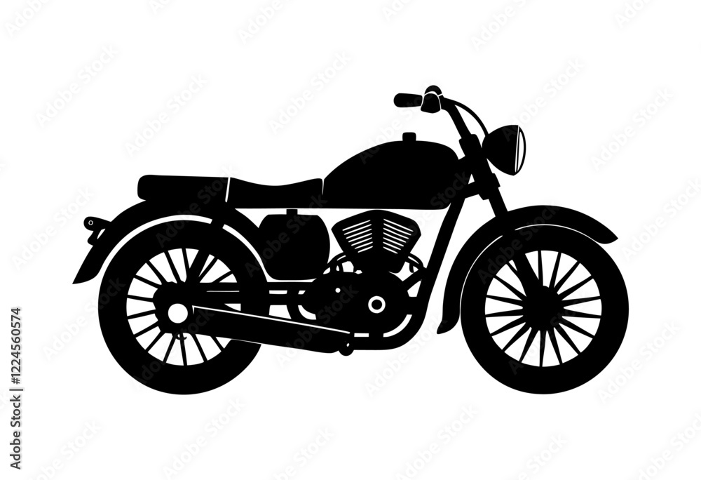 Obraz premium motorcycle isolated silhouette vector
