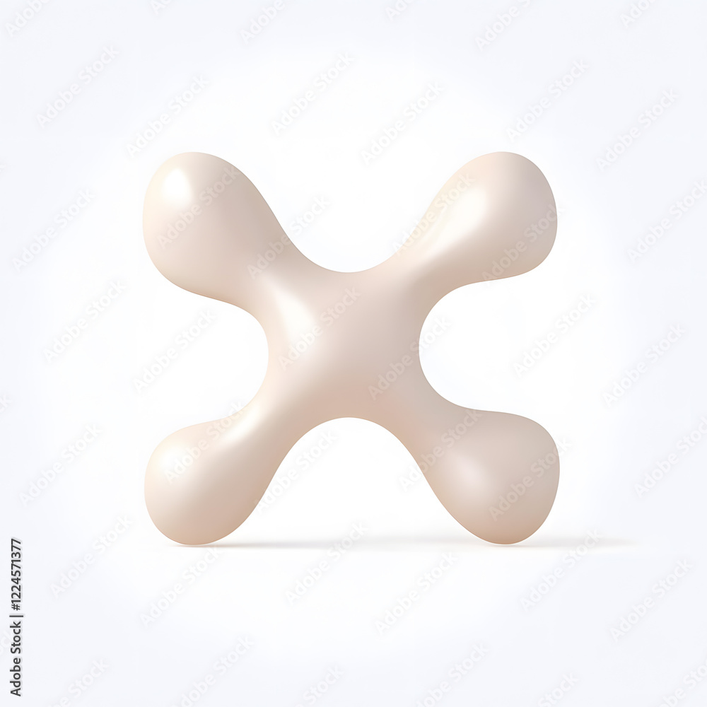 White Organic metaball shape 3d illustration isolated on white background
White Organic metaball shape 3d illustration isolated on white background